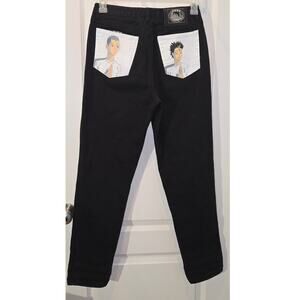 Nishinoya Tanaka custom painted Haikyuu DKNY jeans sz 10